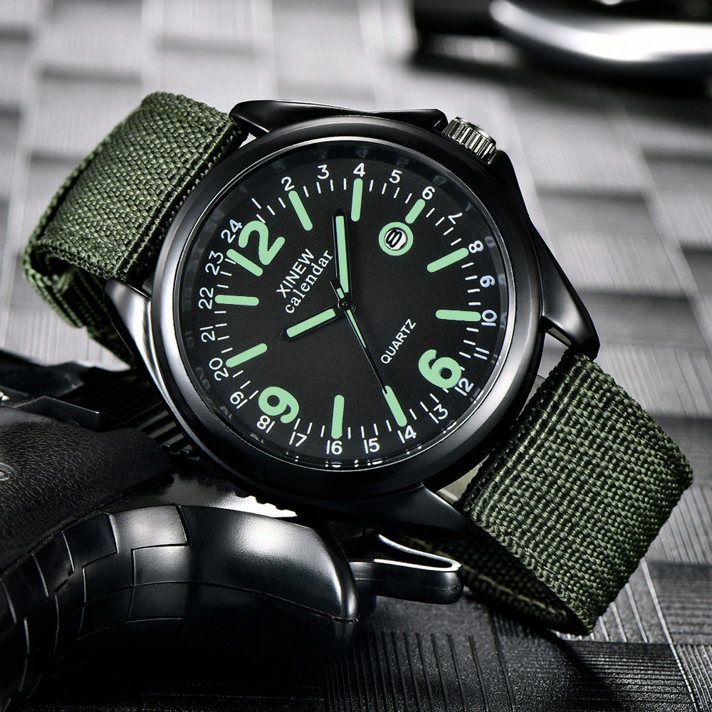 Smartwatch Luxury Watches - Militär Herren Quarzuhr Schwarz Zifferblatt Datum