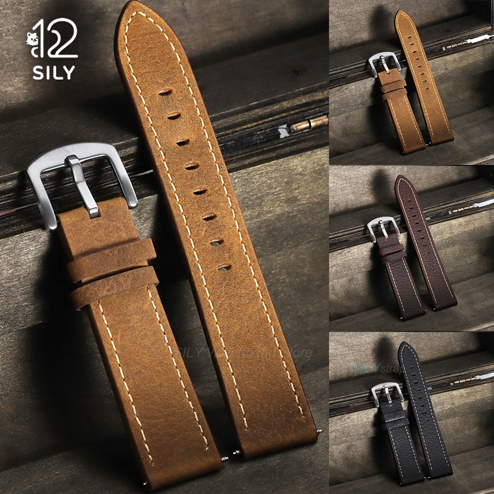 Smartwatch Vintage Watches For Men - 20/22mm Kalbsleder-Uhrenarmband Vintage Business-Uhrenband für Herren