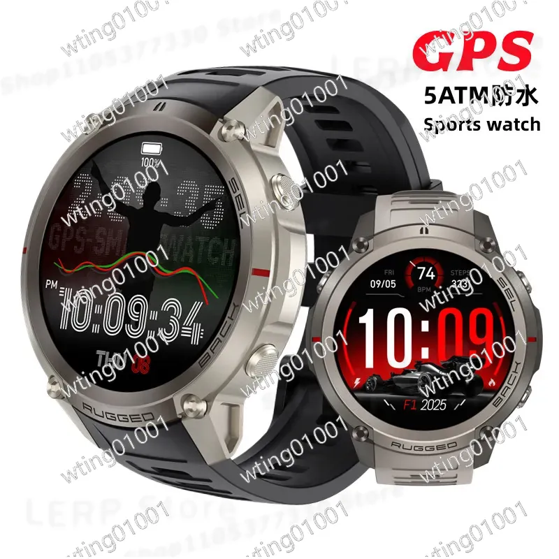 Heart Rate Gps Watch - DM59 Smartwatch mit Bluetooth-Anruffunktion, 5ATM wasserdicht,