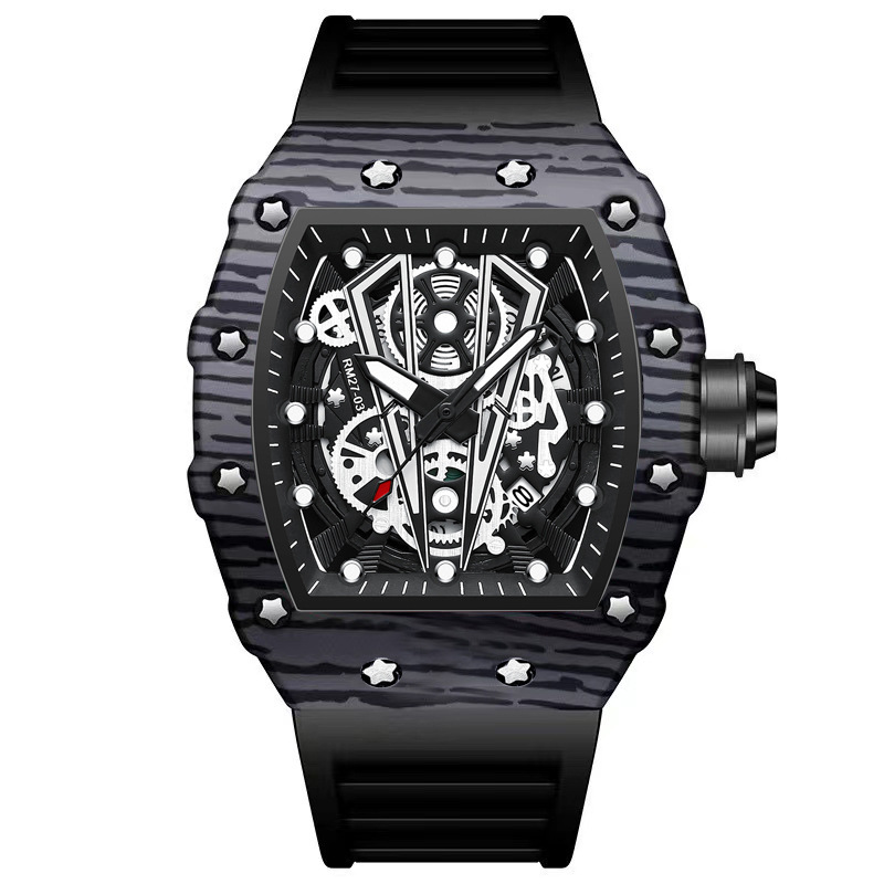Smartwatch Luxury Watches - BINBOND 2026 Luxus Herren Quarzuhr Silikonarmband
