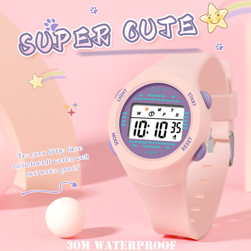 Smartwatch Digital Watches For Girls - Kinder elektronische Uhr Mädchen rosa süße