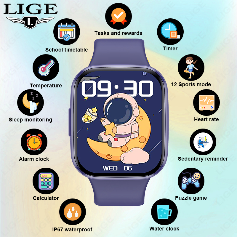 Smartwatch Digital Watches For Girls - Lige Kinder Smart Watch Frauen Fitness