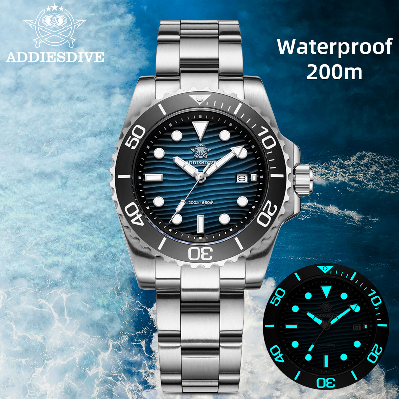 Smartwatch Vintage Watches For Men - ADDIESDIVE Einfache Quarzuhr 3D Wüsten-Textur Taucheruhr