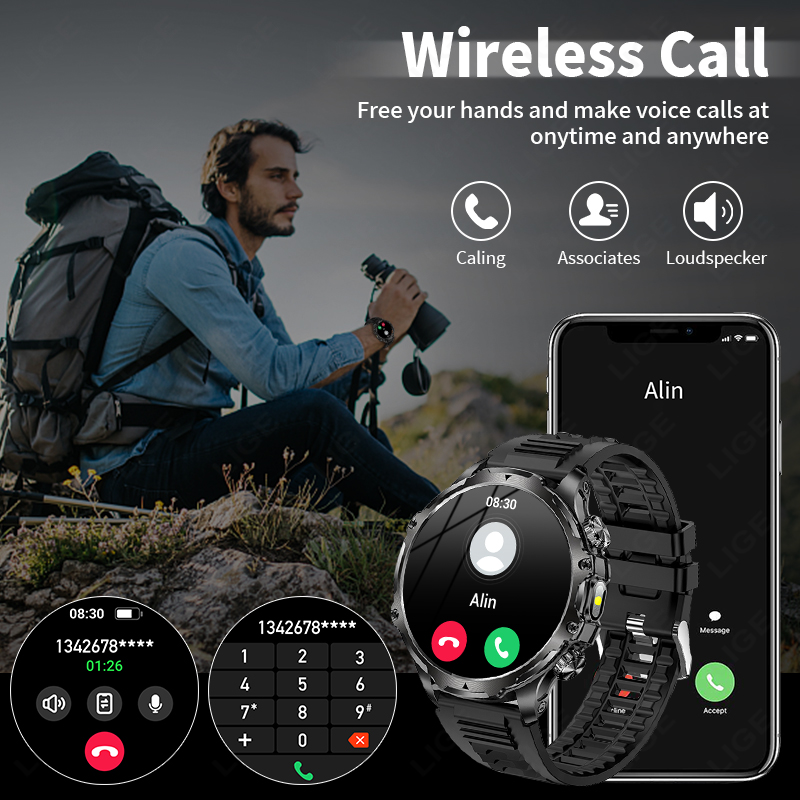 LIGE Smartwatch Militär Männer – Smartwatch Timex Watches For Men Bewertung und Preis