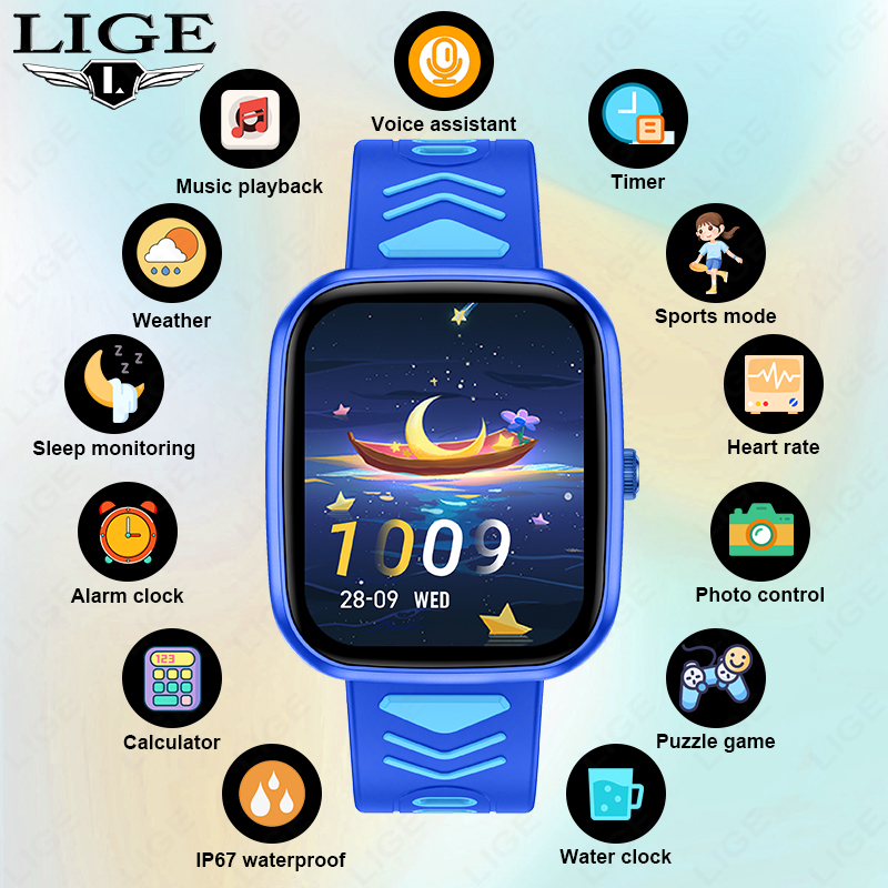 LIGE Kinder-Smartwatch, wasser – Smartwatch Watches Birthday Gift For Boys Bewertung und Preis