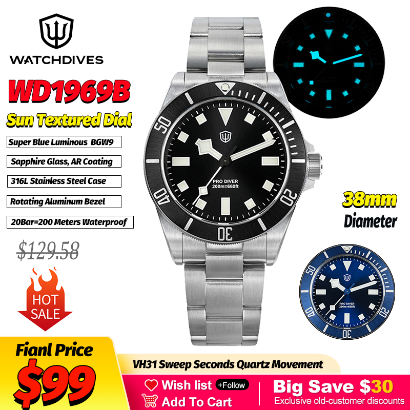 Watchdives WD1969 Sun Textured – Smartwatch Luxury Watches Bewertung und Preis
