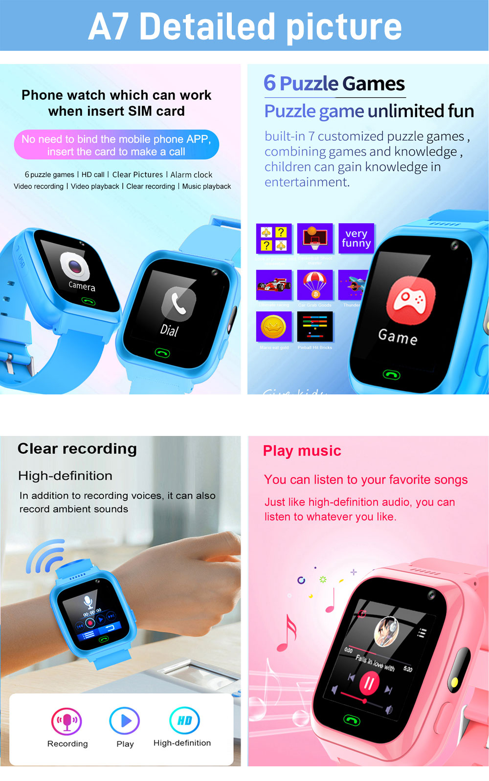 2G 4G Kinder Smart Watch Telef – Smartwatch Watches For Kid Girl Bewertung und Preis