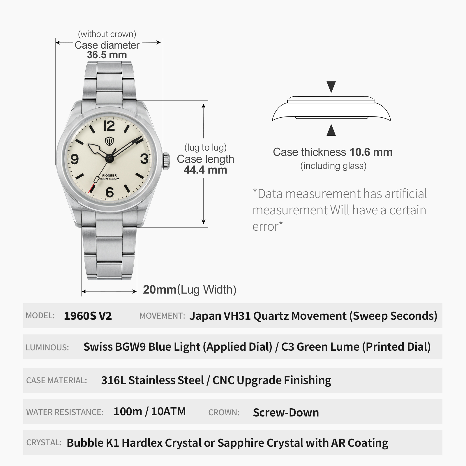 Watchdives WD1960S V2 Vintage  – Smartwatch Vintage Watches For Men Bewertung und Preis